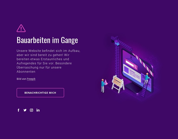 Website im Aufbau CSS-Vorlage