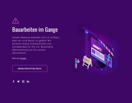 Atemberaubende HTML5-Vorlage Für Website Im Aufbau