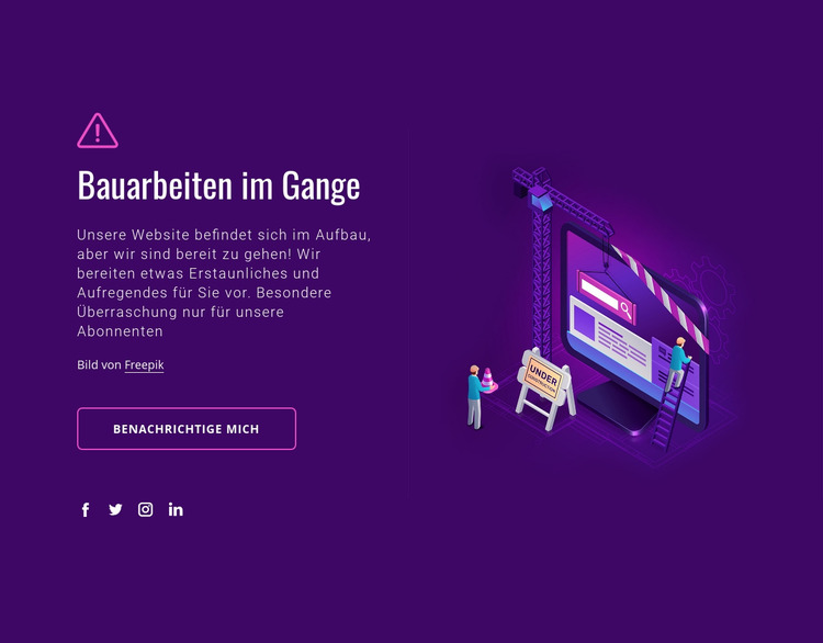Website im Aufbau Joomla Vorlage