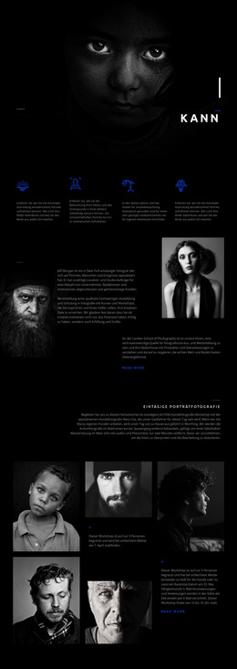 Erstaunliche Porträtkunst – Fertiges Website-Design