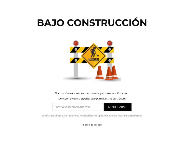 Nuestro sitio web está en construcción Plantillas de creación de sitios web