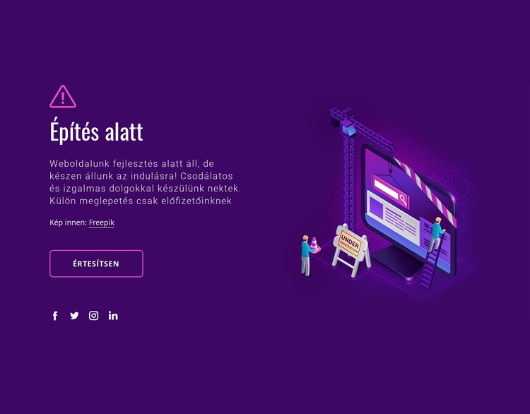 Weboldal építés alatt WordPress Téma