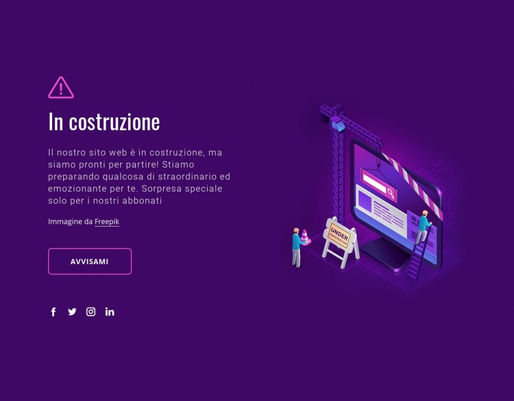 Sito in costruzione Modello CSS