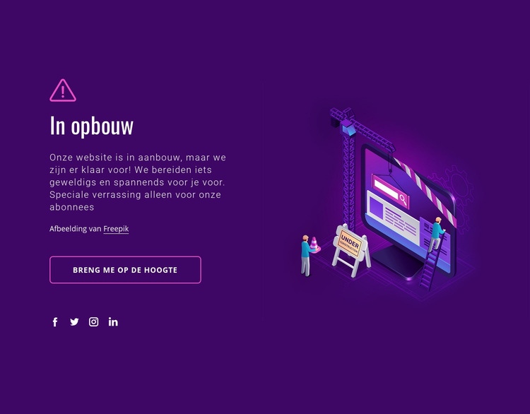 Website onder constructie Website ontwerp