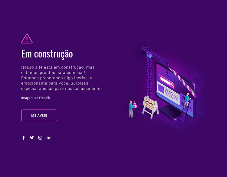 Site em construção Template Joomla