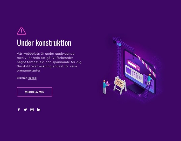 Webbsida under konstruktion CSS -mall