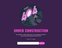 Under Construction Free CSS Website Template