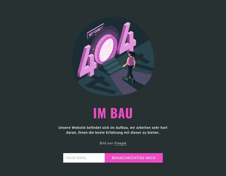 Im Bau Website-Vorlage