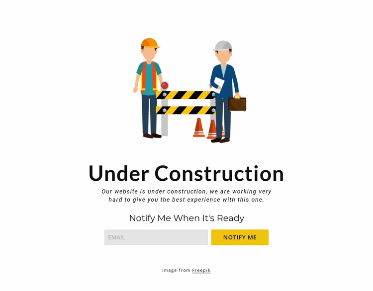Maintenance block Html Website Builder