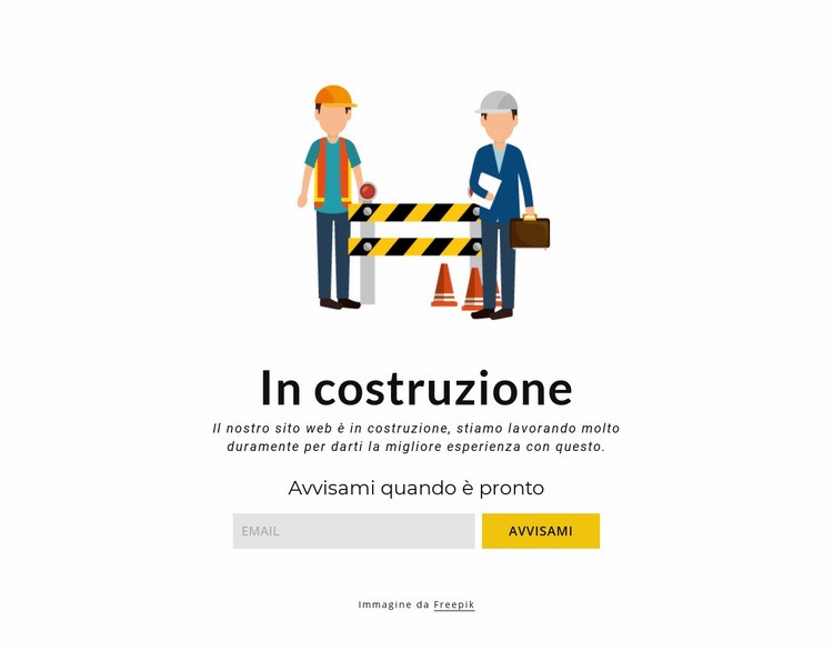 Blocco di manutenzione Costruttore di siti web HTML