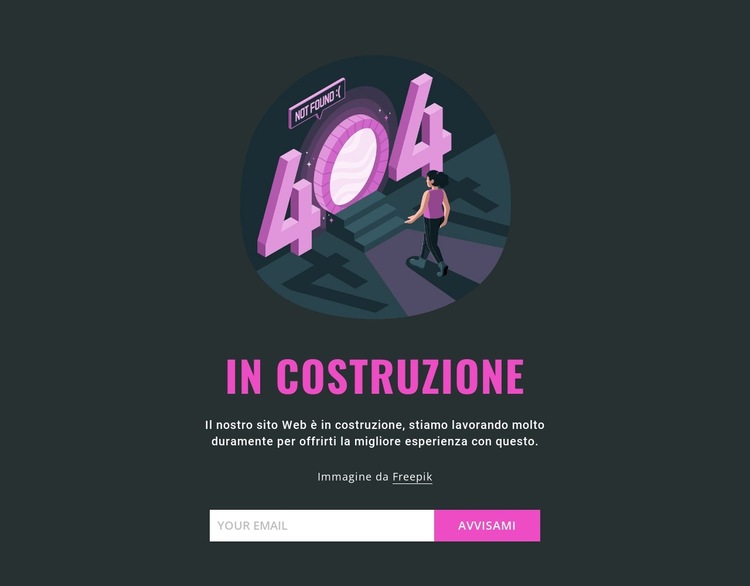 In costruzione Modello di sito Web