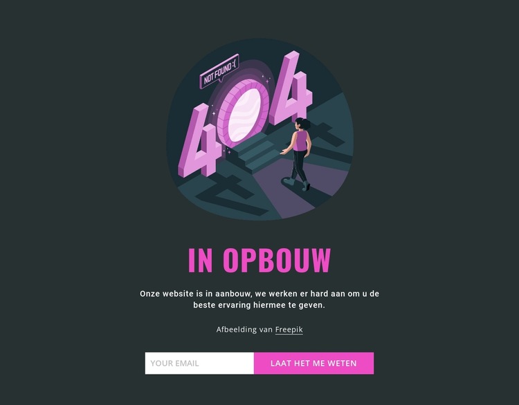 In opbouw Website sjabloon