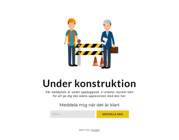 Underhållsblock CSS -mall