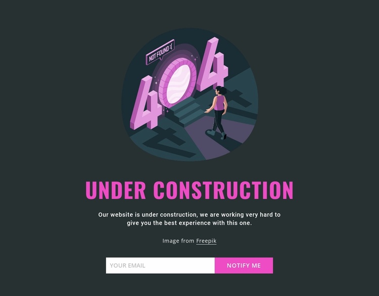 Under construction Landing Page