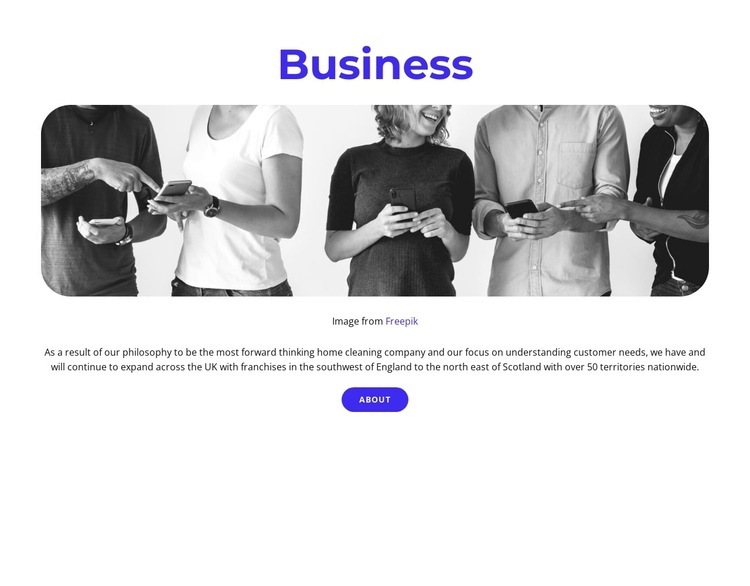 All about business project Homepage Design