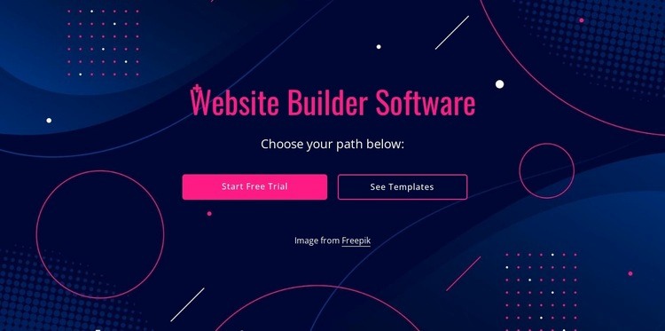 Website builder software Homepage Design