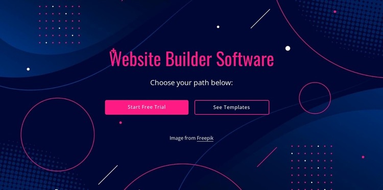 Website builder software HTML Template