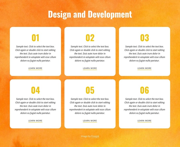 Design and development process HTML Template