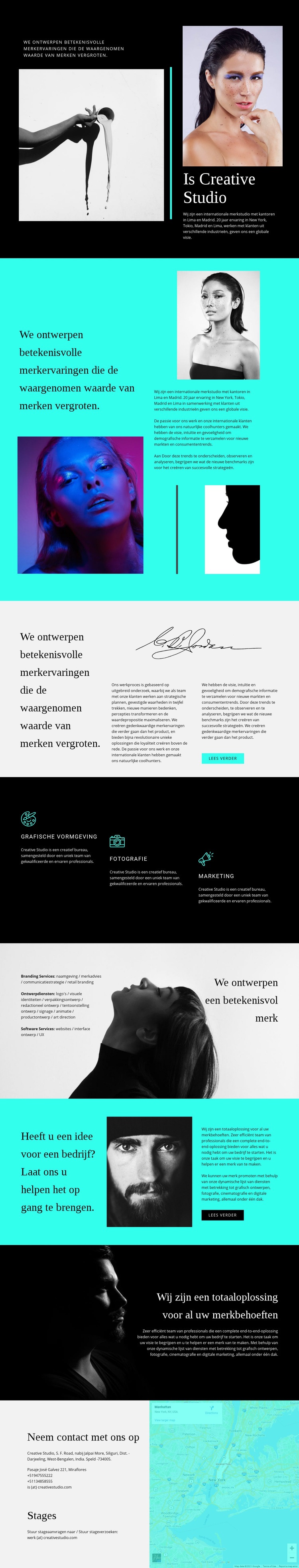 Creëren van ingenieuze oplossingen Website mockup