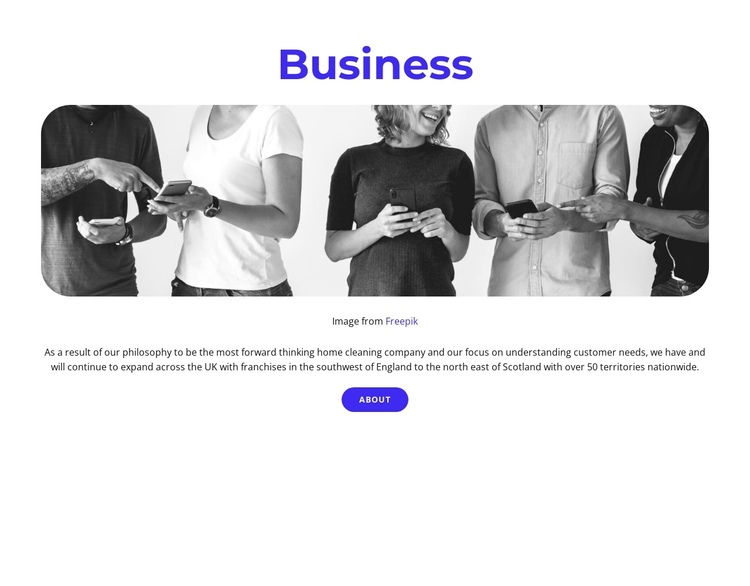 All about business project One Page Template