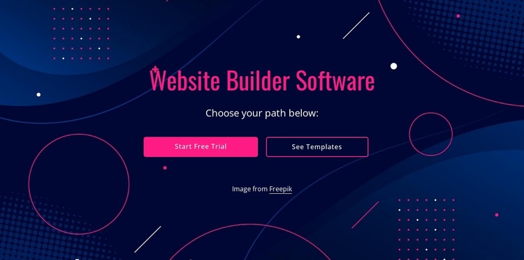 Website builder software One Page Template