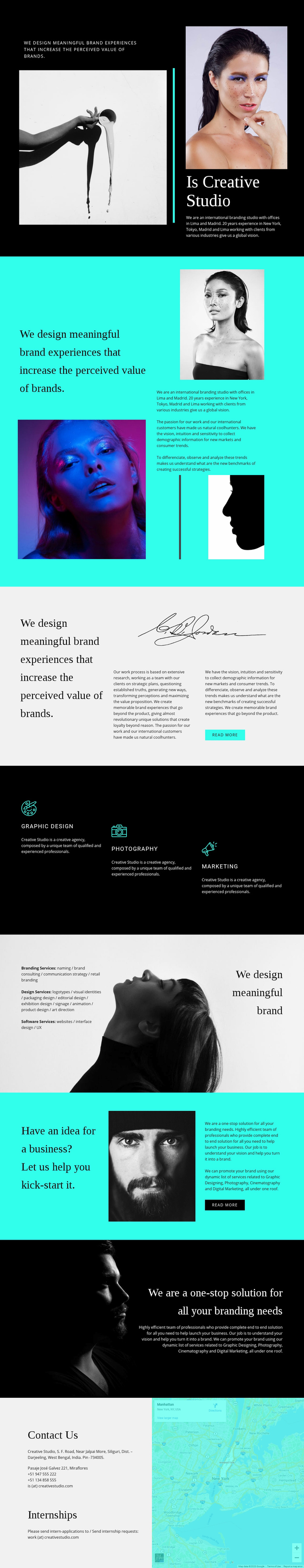 Creation of ingenious solutions Squarespace Template Alternative