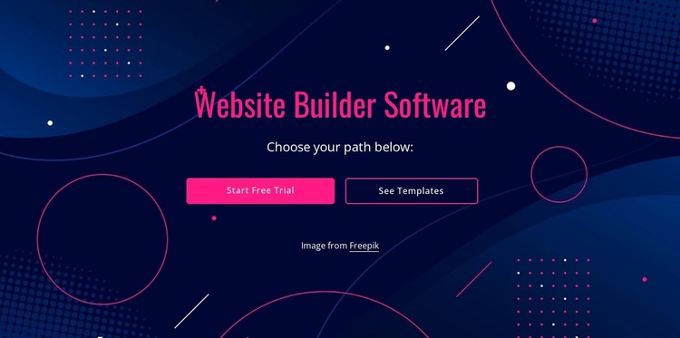 Website builder software Template