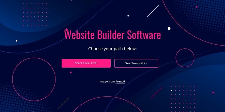 Website builder software Website Mockup