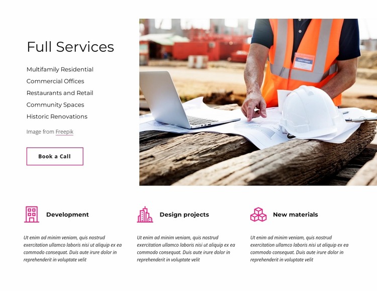 Full service architecture firm Website Mockup