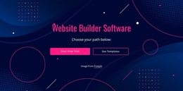 Website Builder Software - Web Page Template