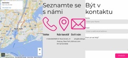 Kontaktujte Nás Blok S Mapou – Přizpůsobitelný Profesionální Design