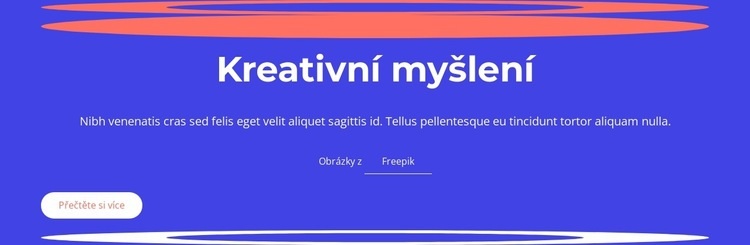 Kreativní myšlení zahrnuje generování nápadů Webový design