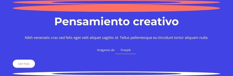 El pensamiento creativo implica generar ideas. Creador de sitios web HTML