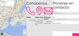 Contáctenos Bloque Con Mapa: Página De Inicio De Comercio Electrónico