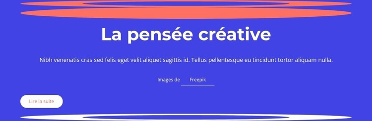 La pensée créative consiste à générer des idées Conception de site Web