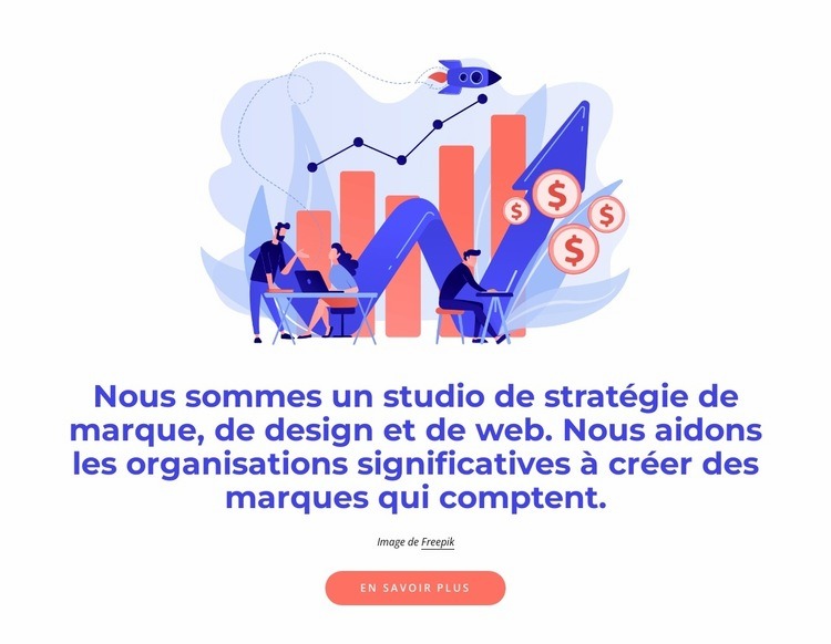 Studio de stratégie de marque et de web design Maquette de site Web