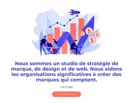 Studio De Stratégie De Marque Et De Web Design Modèle Réactif Html5