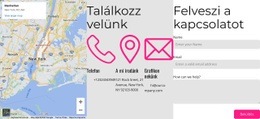 Forduljon Hozzánk Blokk Térképpel - Egyszerű Webhelysablon