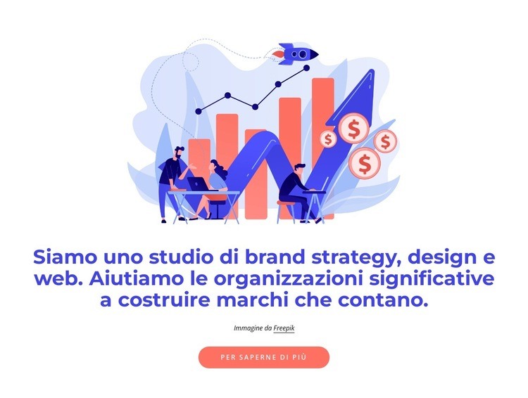 Studio di strategia di brand e web design Mockup del sito web