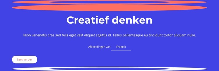 Creatief denken omvat het genereren van ideeën HTML-sjabloon