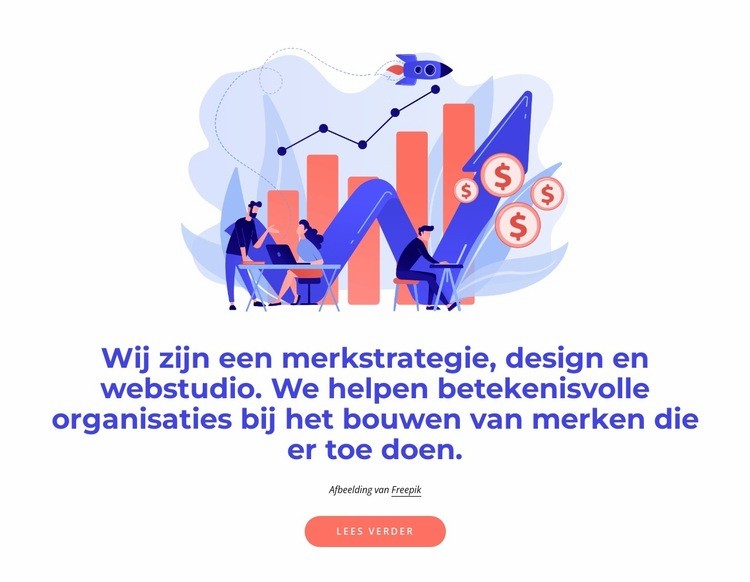 Merkstrategie en webdesign studio Website mockup