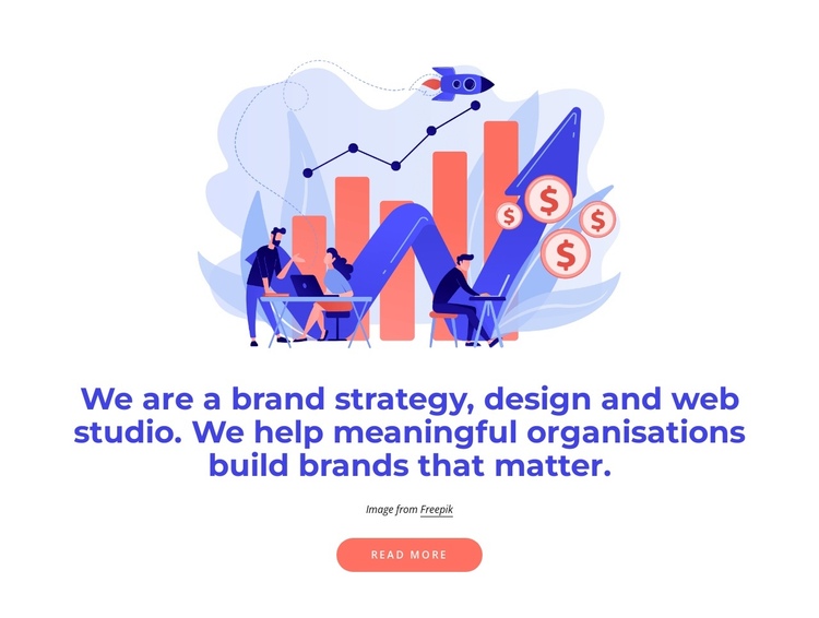 Brand strategy and web design studio One Page Template