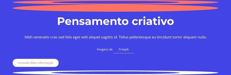 O pensamento criativo envolve a geração de ideias Template CSS