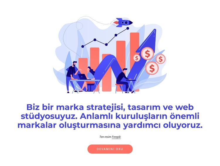 Marka stratejisi ve web tasarım stüdyosu HTML Şablonu