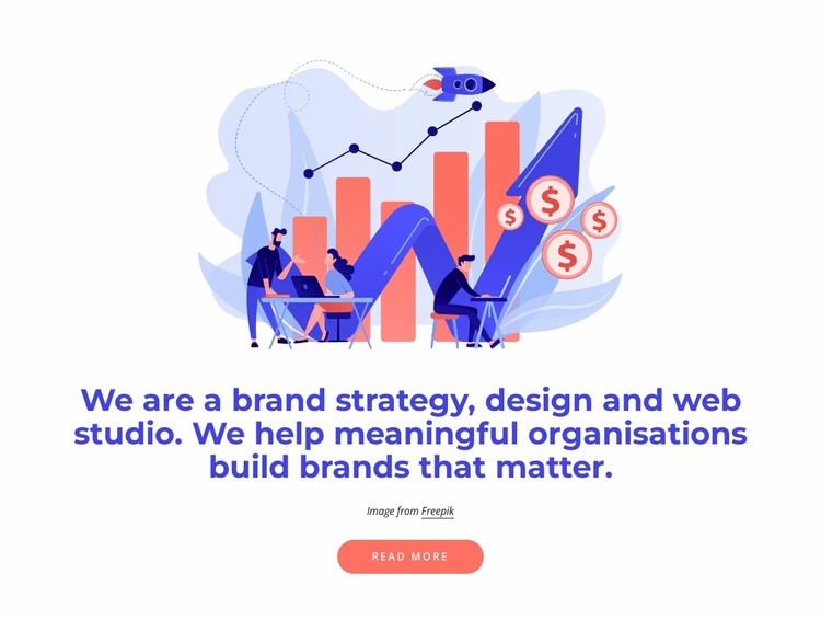 Brand strategy and web design studio Landing Page