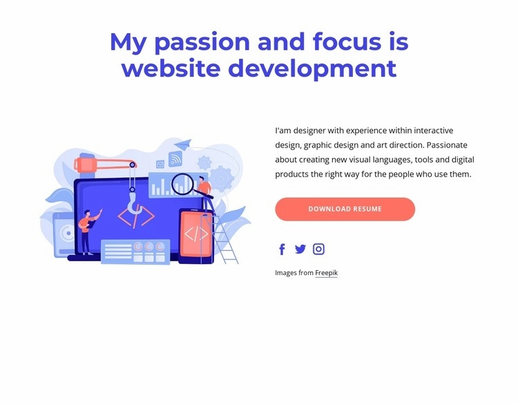 The process of creating a website Homepage Design
