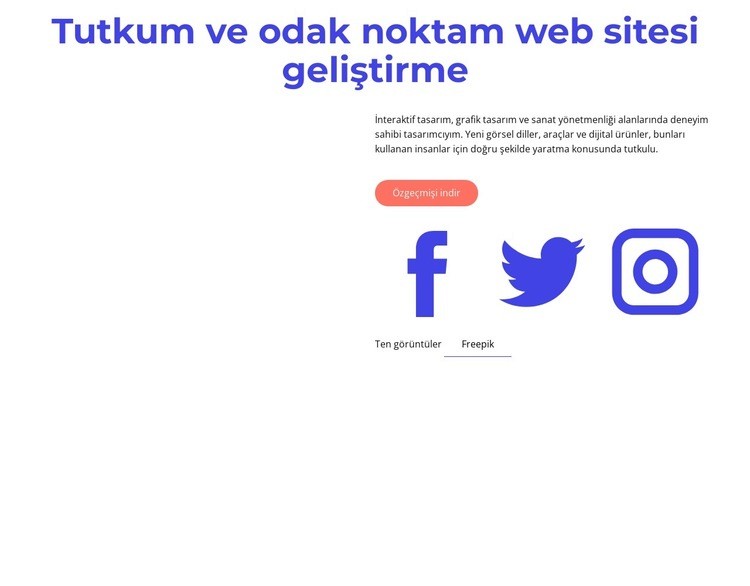 Web sitesi oluşturma süreci Açılış sayfası