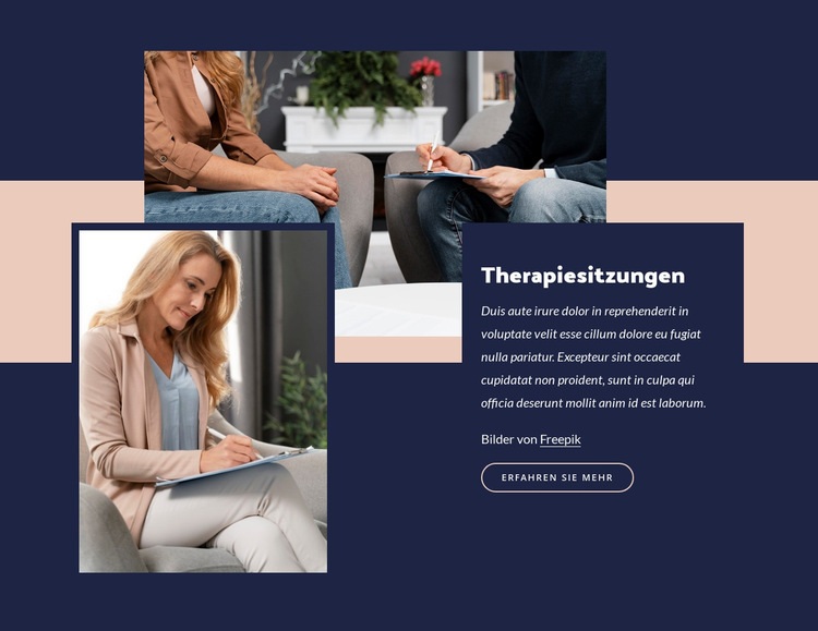 Gruppentherapie Nutzen Website design