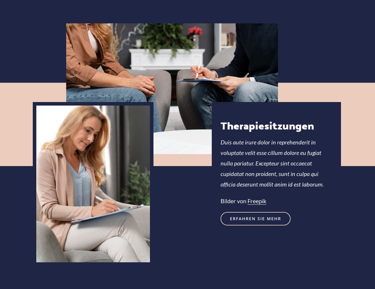 Gruppentherapie Nutzen Website-Modell