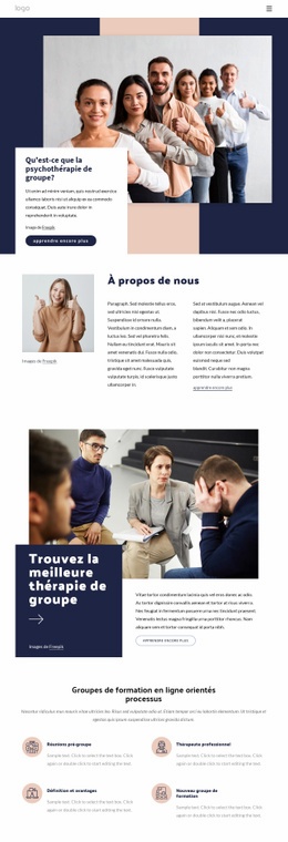 Différents Types De Thérapie De Groupe - HTML Layout Builder